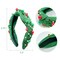 Wrapables Wide Knotted Headbands, Top Knot Headbands for Women and Girls, Holiday Green